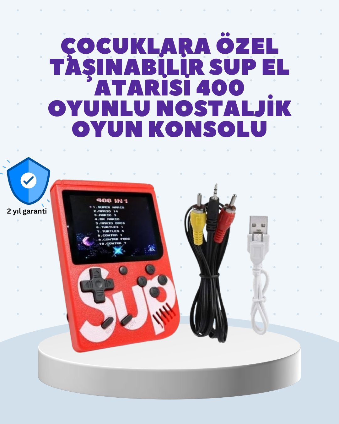 Şarjlı Taşınabilir El Oyun Konsolu 400 Oyun - Bayi Depom Şarjlı Taşınabilir El Oyun Konsolu 400 Oyun - Bayi Depom