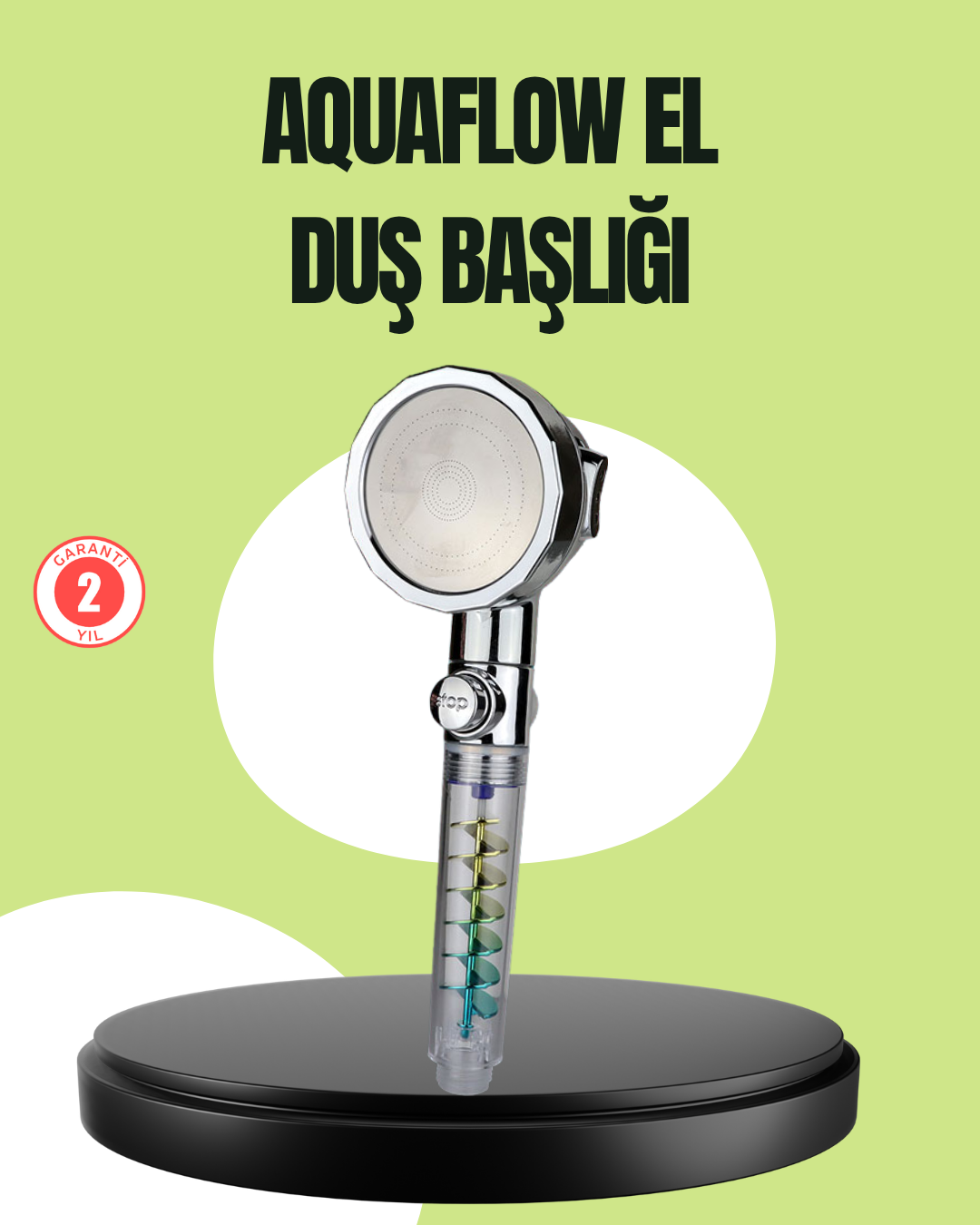 Basınçlı El Duşu Başlığı – Döner Pervaneli, Göz Kamaştıran Yağmur Etkisi - Bayi Depom