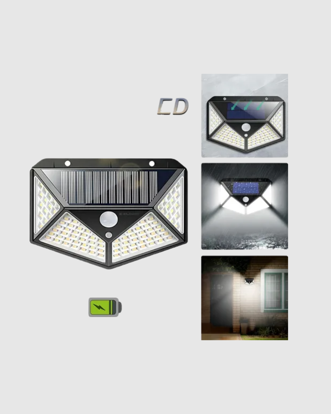 100 LED Güneş Enerjili Bahçe Lambası – PIR Sensörlü, IP65 Su Geçirmez Dış Mekan Aydınlatma - Bayi Depom 100 LED Güneş Enerjili Bahçe Lambası – PIR Sensörlü, IP65 Su Geçirmez Dış Mekan Aydınlatma - Bayi Depom