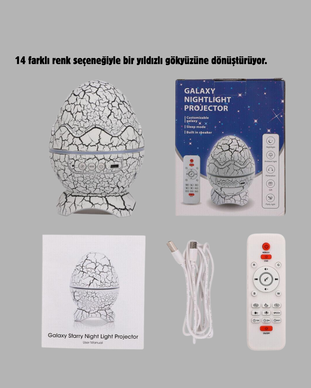 Yıldızlı Gökyüzü Dinozor Yumurta Projektör – Ayarlanabilir Parlaklık ve Hız - Bayi Depom Yıldızlı Gökyüzü Dinozor Yumurta Projektör – Ayarlanabilir Parlaklık ve Hız - Bayi Depom