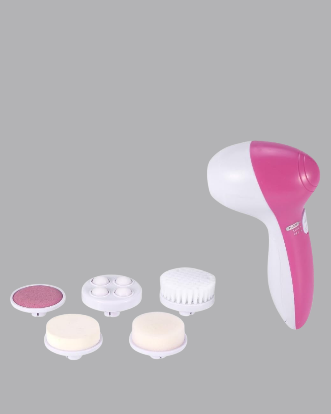 5 Başlıklı Yüz Masaj Aleti – Cilt Temizleme, Peeling, Siyah Nokta ve Gözenek Bakımı - Bayi Depom