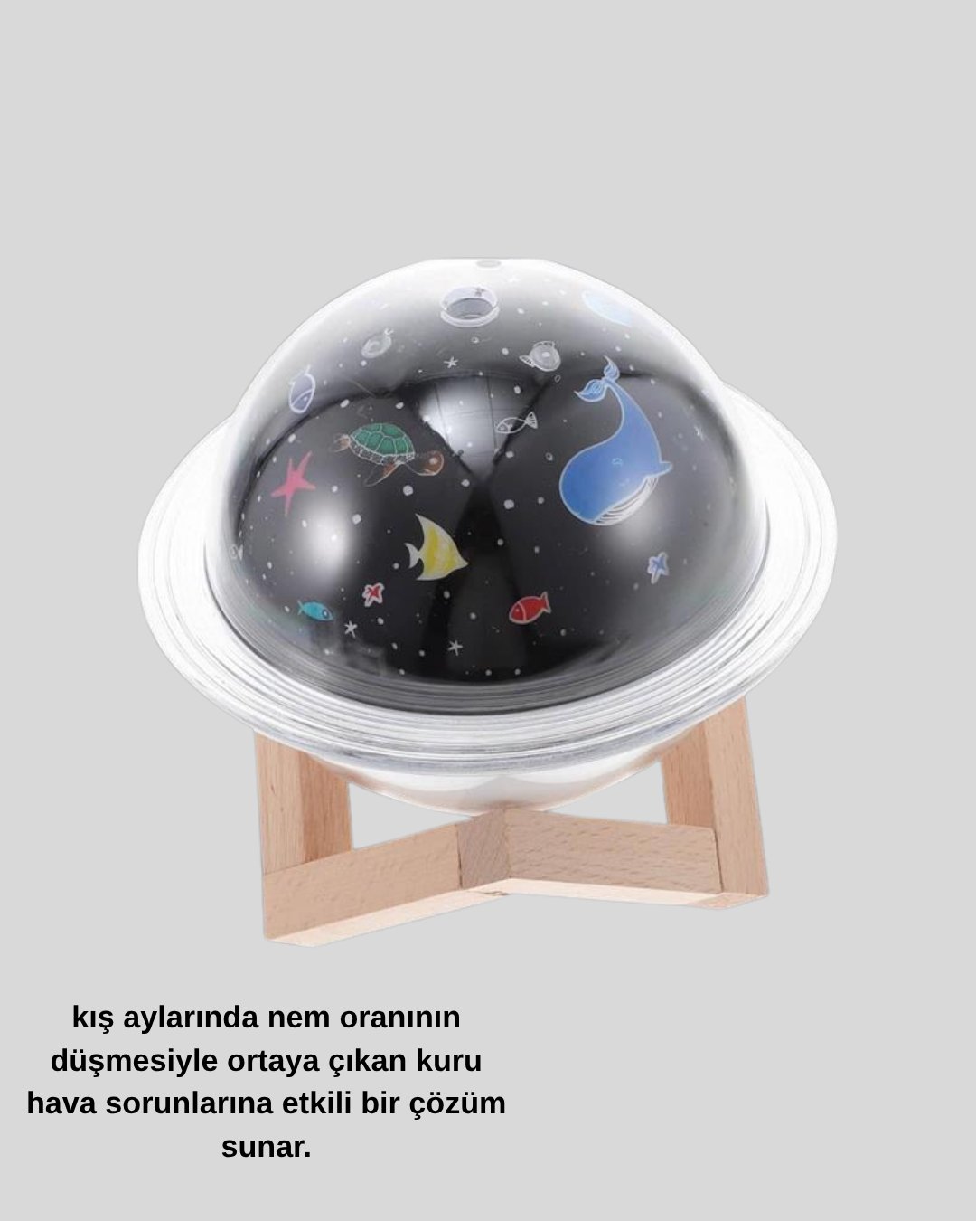 Aromaterapili USB Hava Nemlendirici – Projeksiyon Işıklı, Sessiz ve Şık Tasarım - Bayi Depom