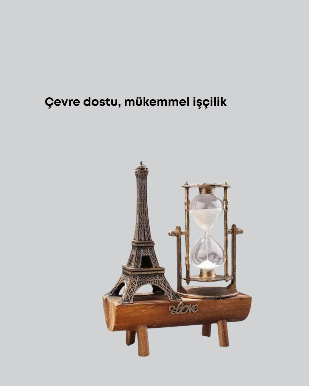Ev, Ofis ve Kafeler İçin Retro Ahşap Kum Saati Dekorasyonu - Bayi Depom