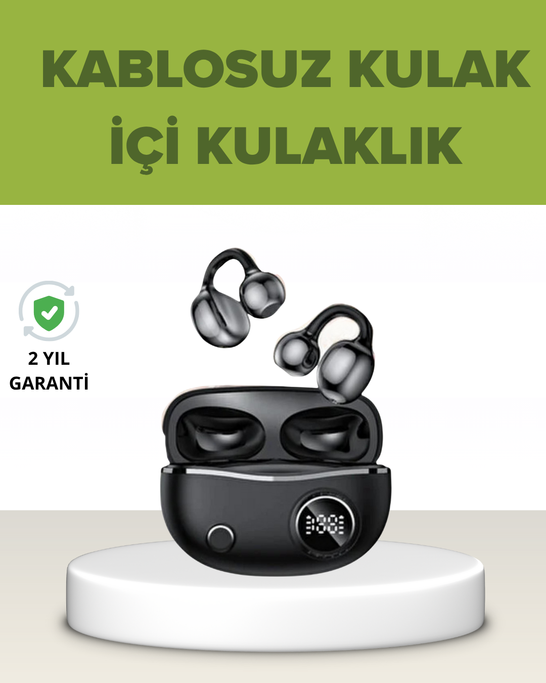 Açık Kulak Tasarımlı Bluetooth 5.4 Kablosuz Kulaklık – Uzun Pil Ömrü - Bayi Depom