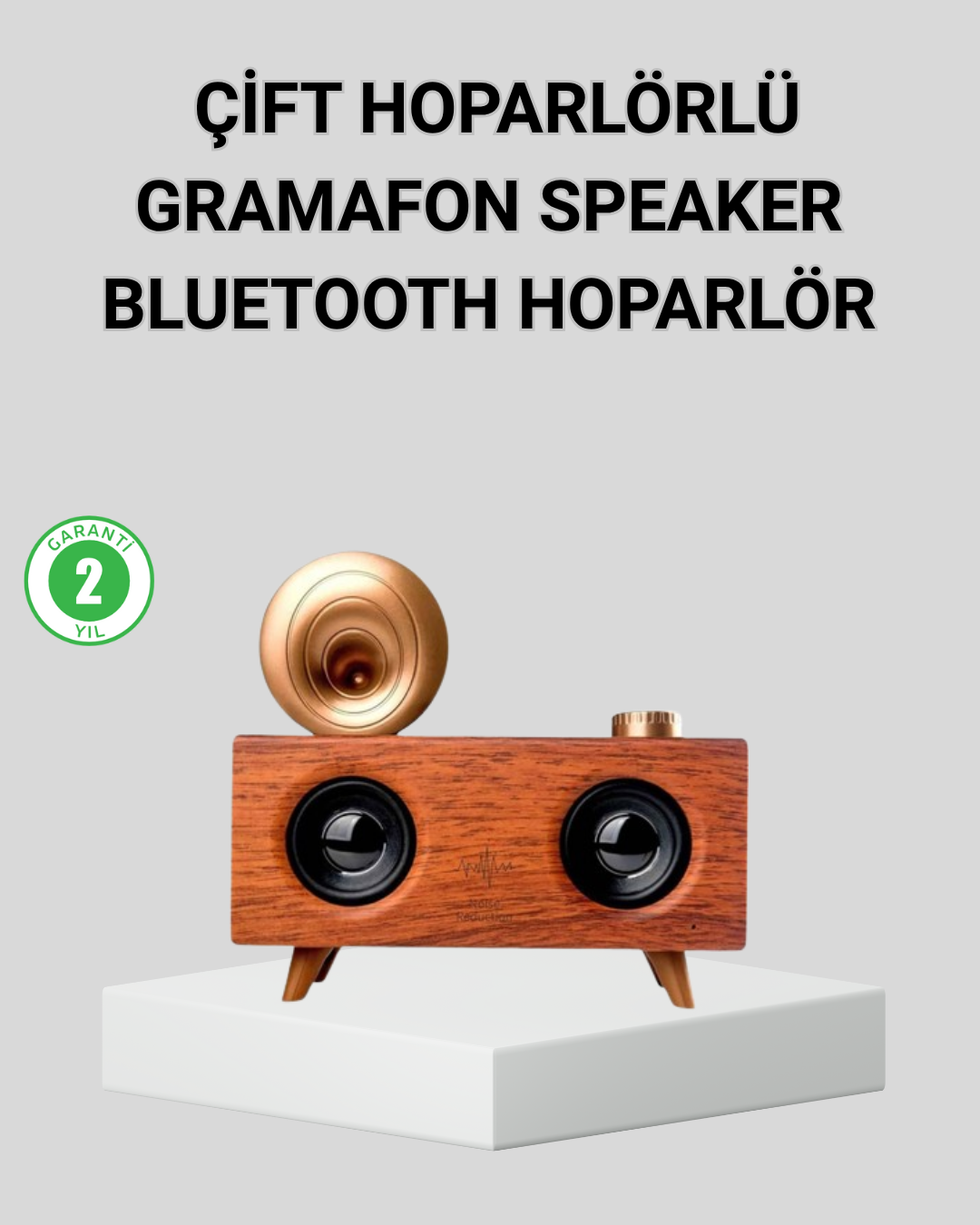 Retro Gramafon Bluetooth Hoparlör Çift Stereo Sesli FM Radyo Destekli - Bayi Depom Retro Gramafon Bluetooth Hoparlör Çift Stereo Sesli FM Radyo Destekli - Bayi Depom