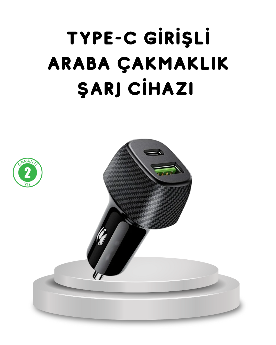 38W Araç Şarj Cihazı Type-C PD USB Hızlı Şarj Çift Port - Bayi Depom 38W Araç Şarj Cihazı Type-C PD USB Hızlı Şarj Çift Port - Bayi Depom