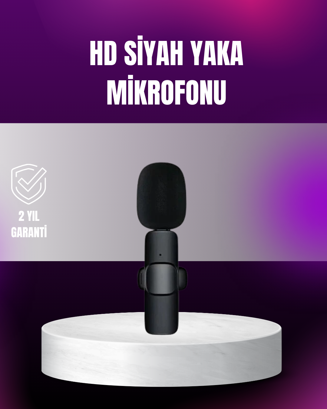 iPhone Uyumlu Çift Mikrofonlu Kablosuz Yaka Seti Profesyonel Ses - Bayi Depom