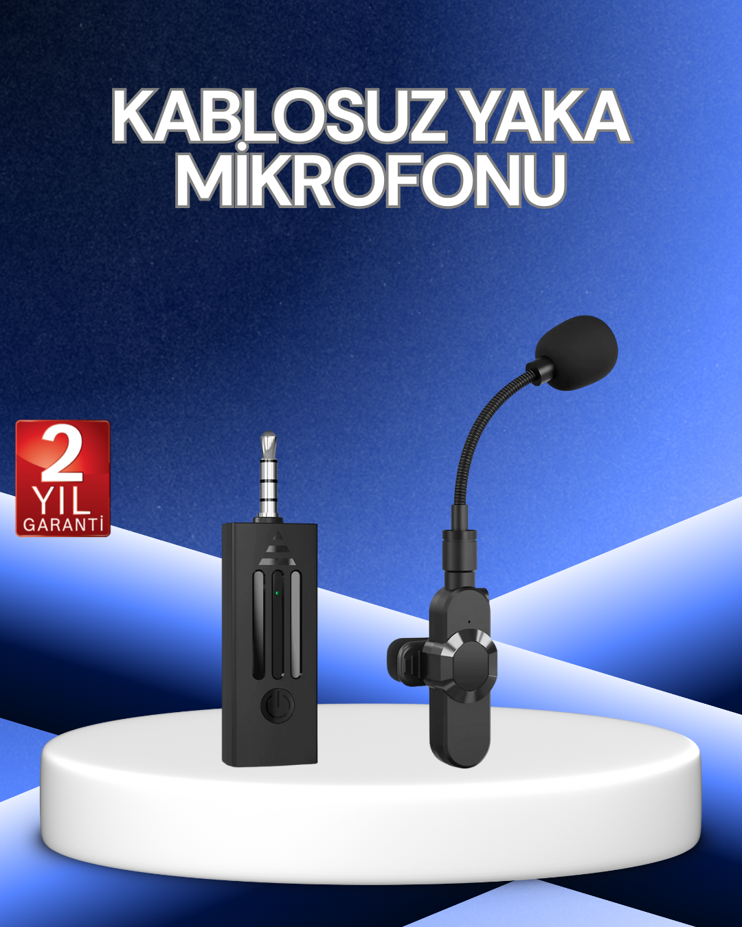 2.4 GHz Düşük Gecikmeli Kablosuz Ses Kayıt Mikrofonu - Bayi Depom