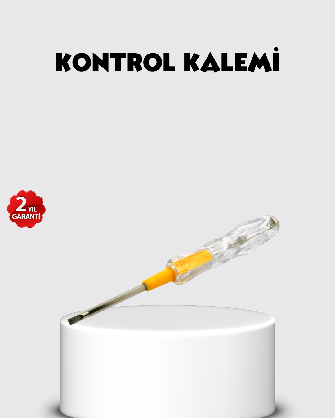 Neon Lambalı Elektrik Kontrol Kalemi Nikel Kaplama 110-220V - Bayi Depom