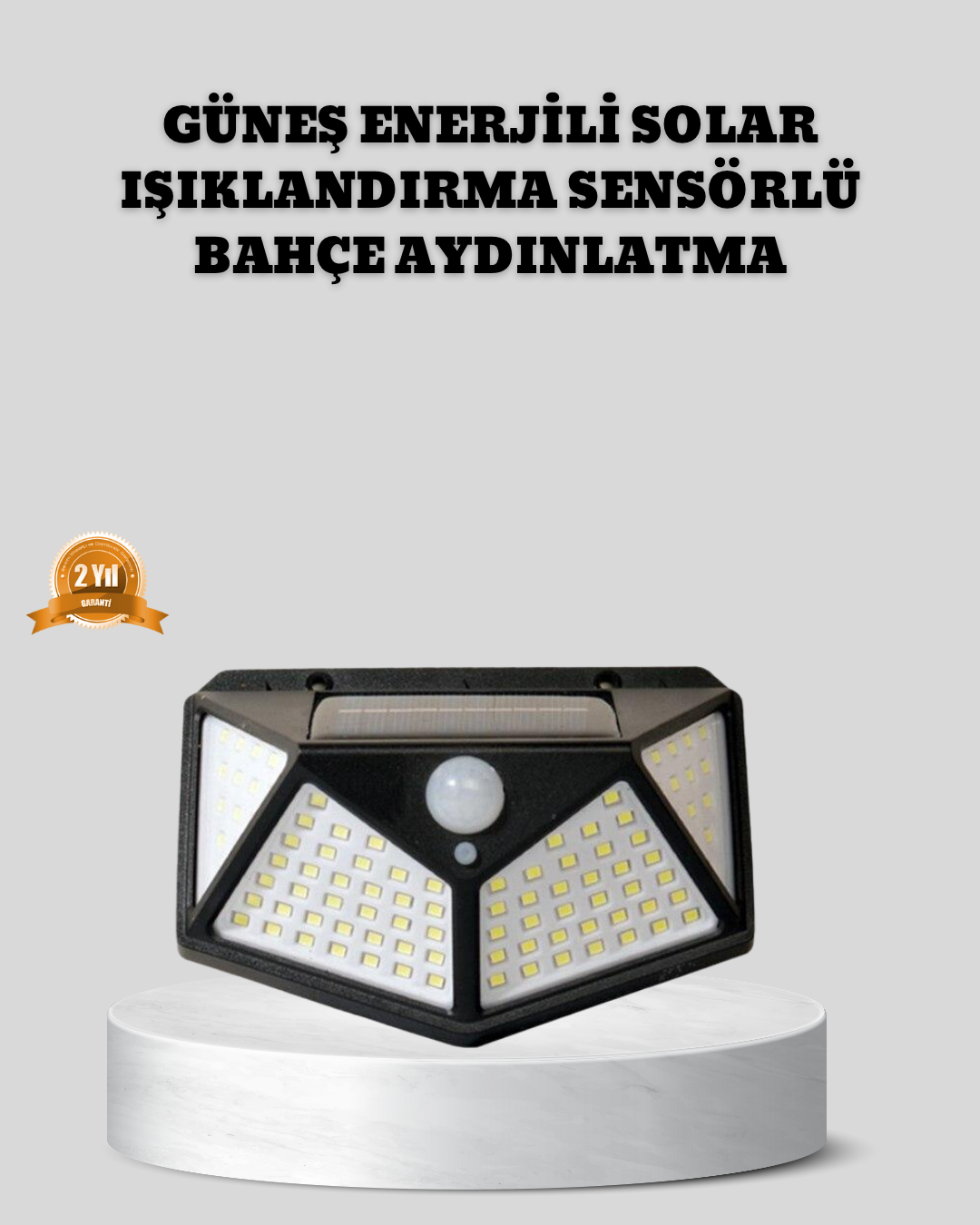 Güneş Enerjili Aydınlatma 100 LED Sensörlü Solar Dış Mekan Lamba - Bayi Depom Güneş Enerjili Aydınlatma 100 LED Sensörlü Solar Dış Mekan Lamba - Bayi Depom