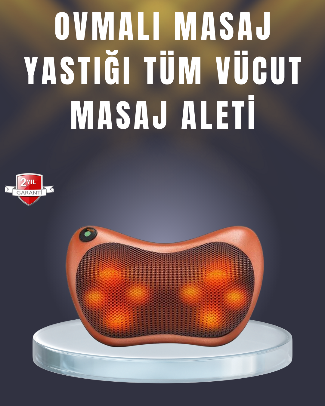Çok Fonksiyonlu Boyun Bel Sırt Masaj Yastığı Araç İçi Uyumlu - Bayi Depom