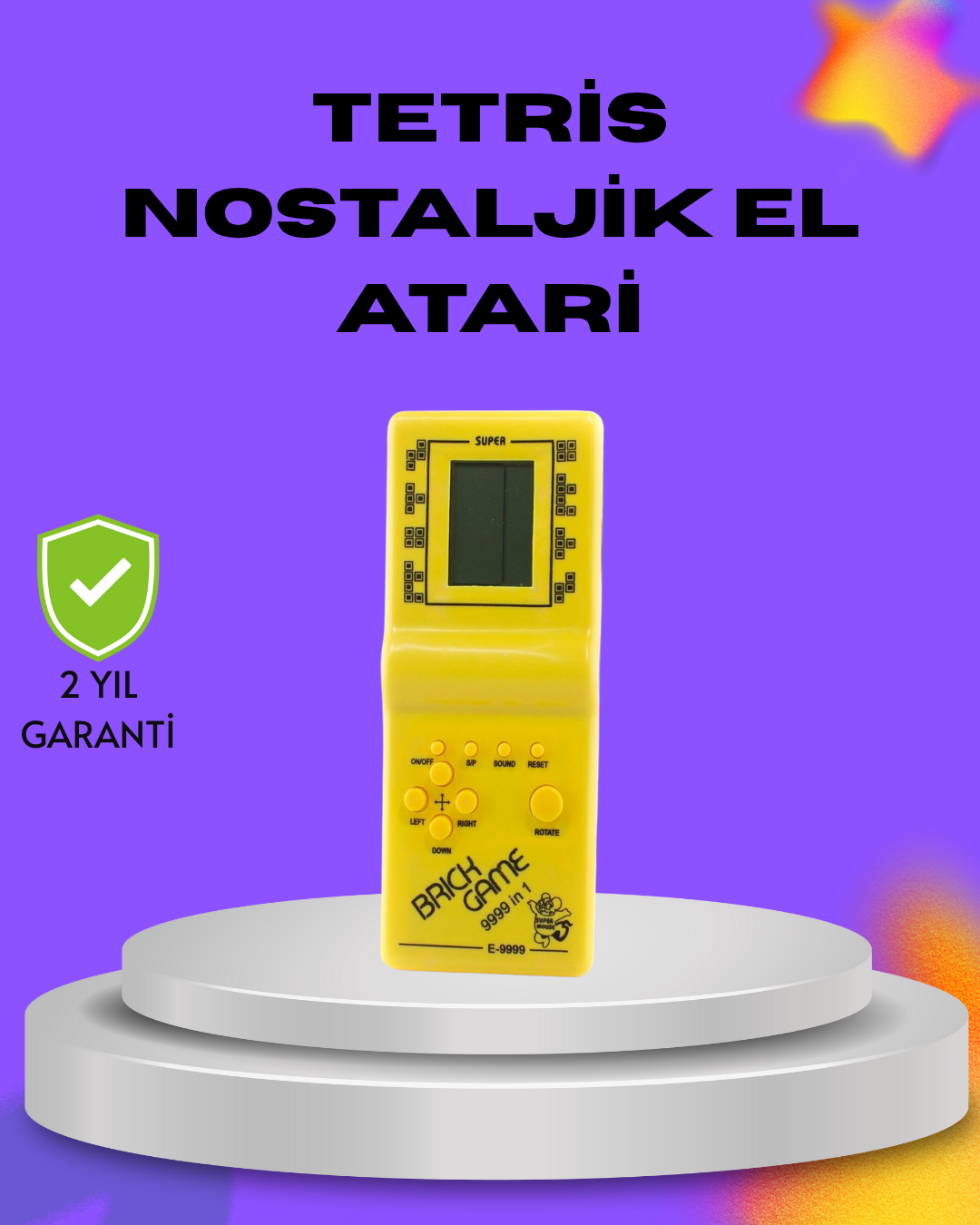 Klasik Tetris Oyunu El Konsolu – Taşınabilir Pil ile Çalışan Retro El Aterisi - Bayi Depom Klasik Tetris Oyunu El Konsolu – Taşınabilir Pil ile Çalışan Retro El Aterisi - Bayi Depom