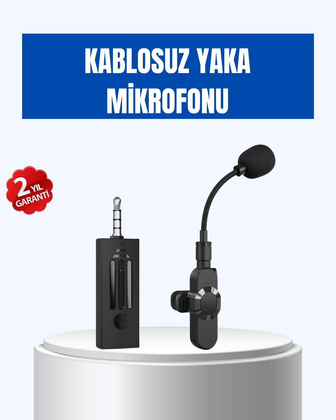 Bluetooth 5.2 Destekli Gürültü Önleyici Kablosuz Mikrofon - Bayi Depom