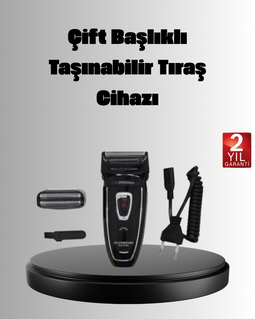 Şarjlı Kablosuz Tıraş Makinesi Çift Başlık Kuru Tıraş Ergonomik Taşınabilir - Bayi Depom Şarjlı Kablosuz Tıraş Makinesi Çift Başlık Kuru Tıraş Ergonomik Taşınabilir - Bayi Depom
