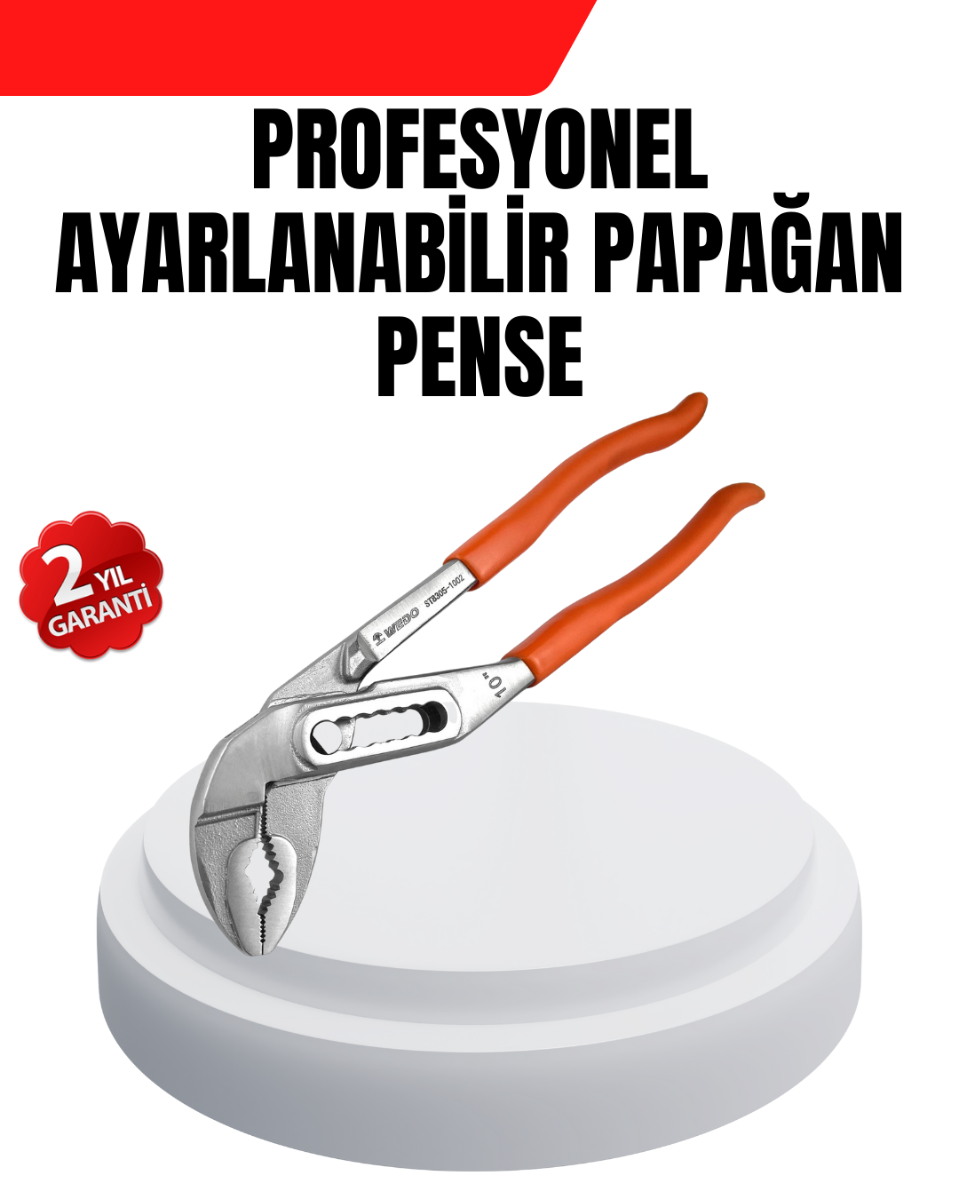 Ayarlanabilir Kurbağacık Pense Boru Anahtarı Çelik Malzeme - Bayi Depom