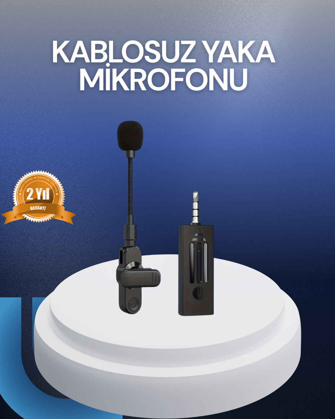 Profesyonel Ses Kayıt İçin Kablosuz Mini Yaka Mikrofonu - Bayi Depom