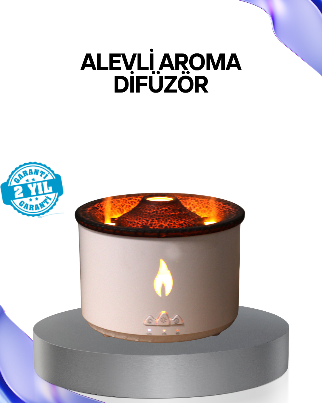 Volkan Efektli Aroma Difüzörü – Sessiz Çalışma, Otomatik Kapanma ve LED Işık - Bayi Depom Volkan Efektli Aroma Difüzörü – Sessiz Çalışma, Otomatik Kapanma ve LED Işık - Bayi Depom