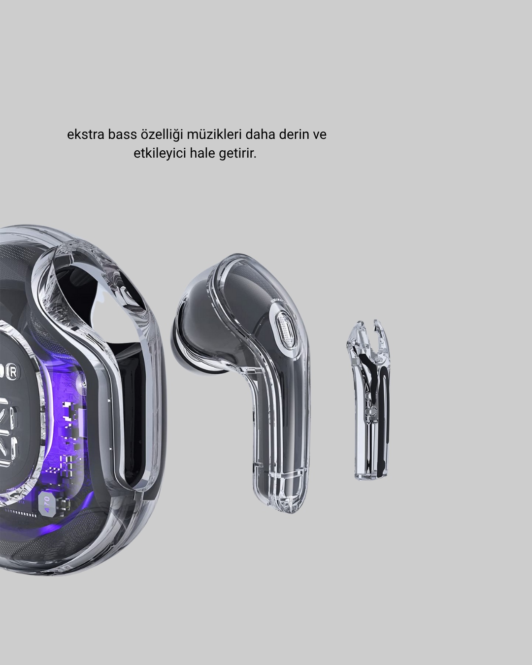 Bluetooth 5.3 Kablosuz Kulaklık HiFi Stereo ve Ekstra Bass Dijital Ekranlı - Bayi Depom