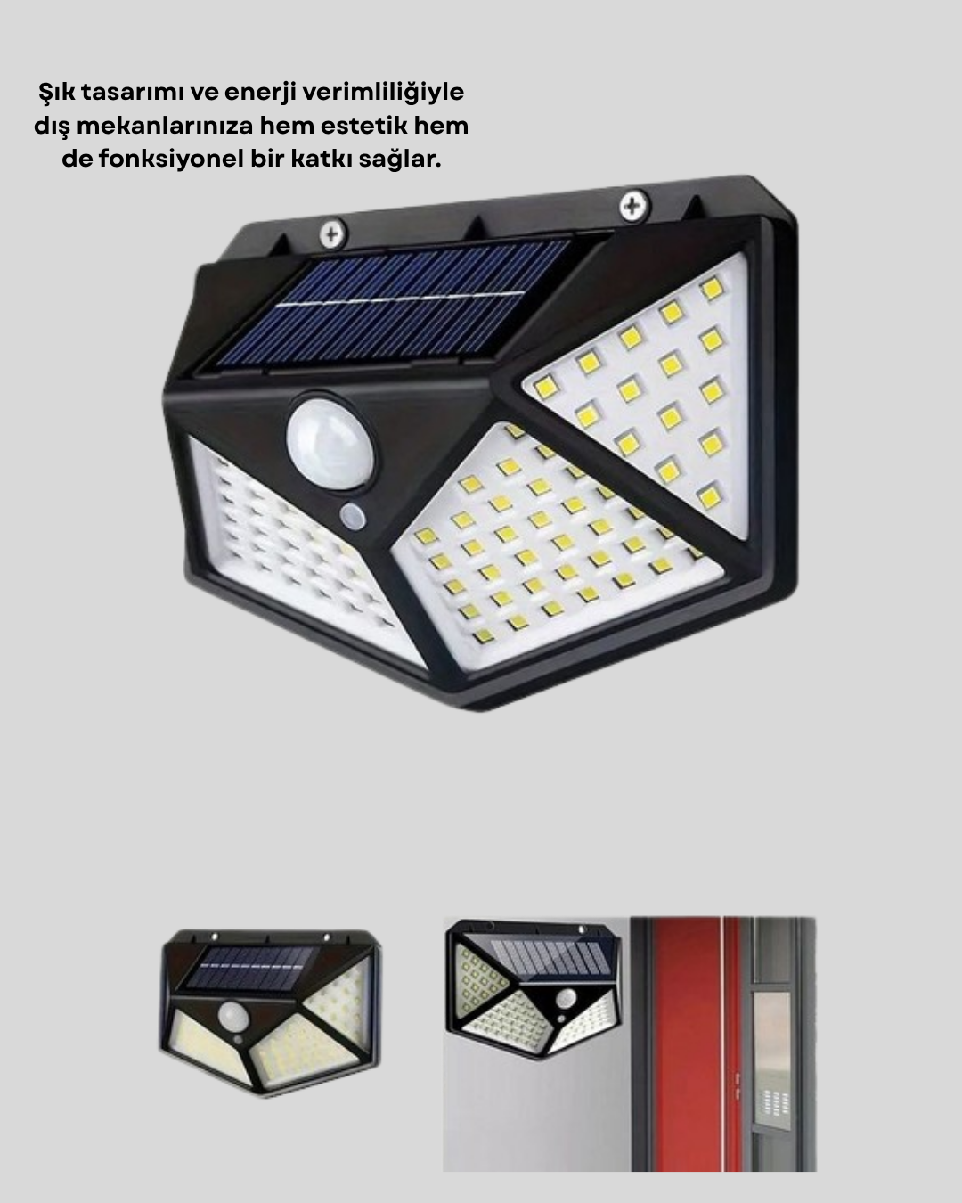 100 LED Solar Lamba Hareket Algılamalı Bahçe Duvar Dış Mekan Aydınlatma - Bayi Depom 100 LED Solar Lamba Hareket Algılamalı Bahçe Duvar Dış Mekan Aydınlatma - Bayi Depom