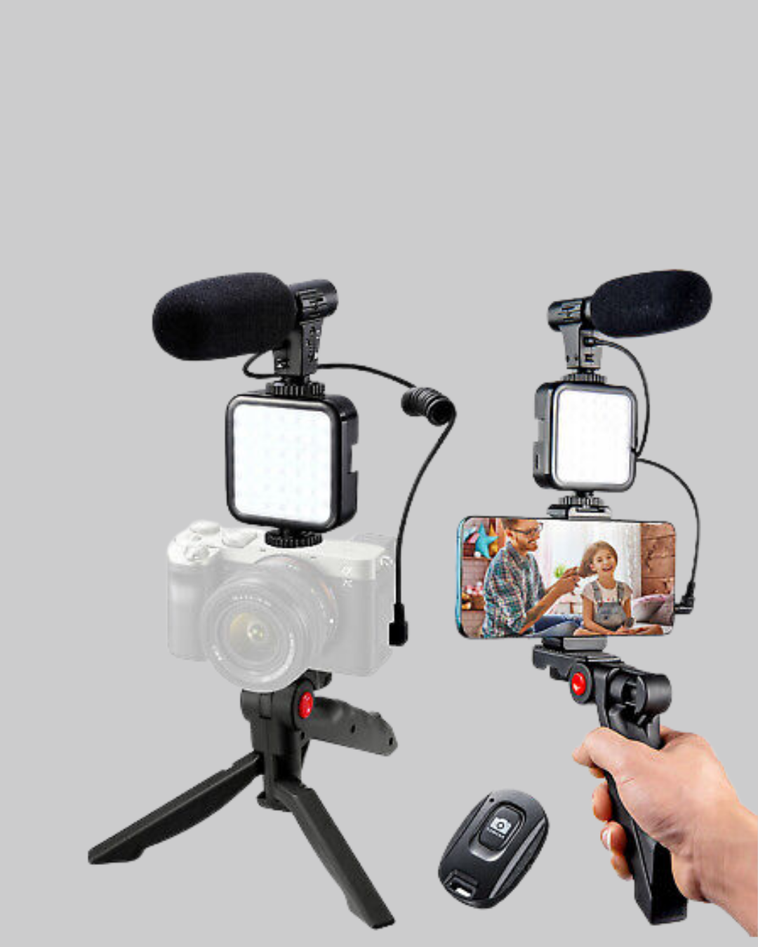 Profesyonel Vlog Çekim Kiti LED Işıklı Tripod Mikrofonlu Telefon Seti - Bayi Depom Profesyonel Vlog Çekim Kiti LED Işıklı Tripod Mikrofonlu Telefon Seti - Bayi Depom