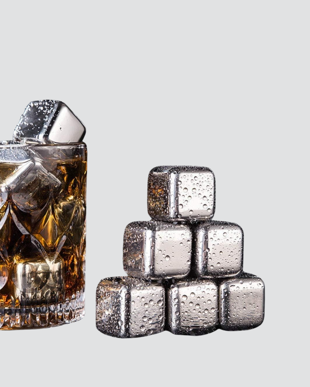 Paslanmaz Metal Buz Küpleri Seti Klipsli Sulandırmadan Soğutma Özellikli - Bayi Depom Paslanmaz Metal Buz Küpleri Seti Klipsli Sulandırmadan Soğutma Özellikli - Bayi Depom
