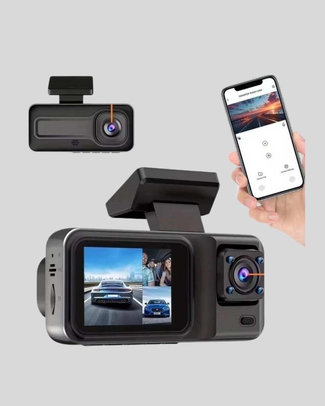 3 Kameralı Araç DVR 1080P Ön + HD Arka + İç Kamera Döngü Kayıt 2’’ Ekran - Bayi Depom 3 Kameralı Araç DVR 1080P Ön + HD Arka + İç Kamera Döngü Kayıt 2’’ Ekran - Bayi Depom