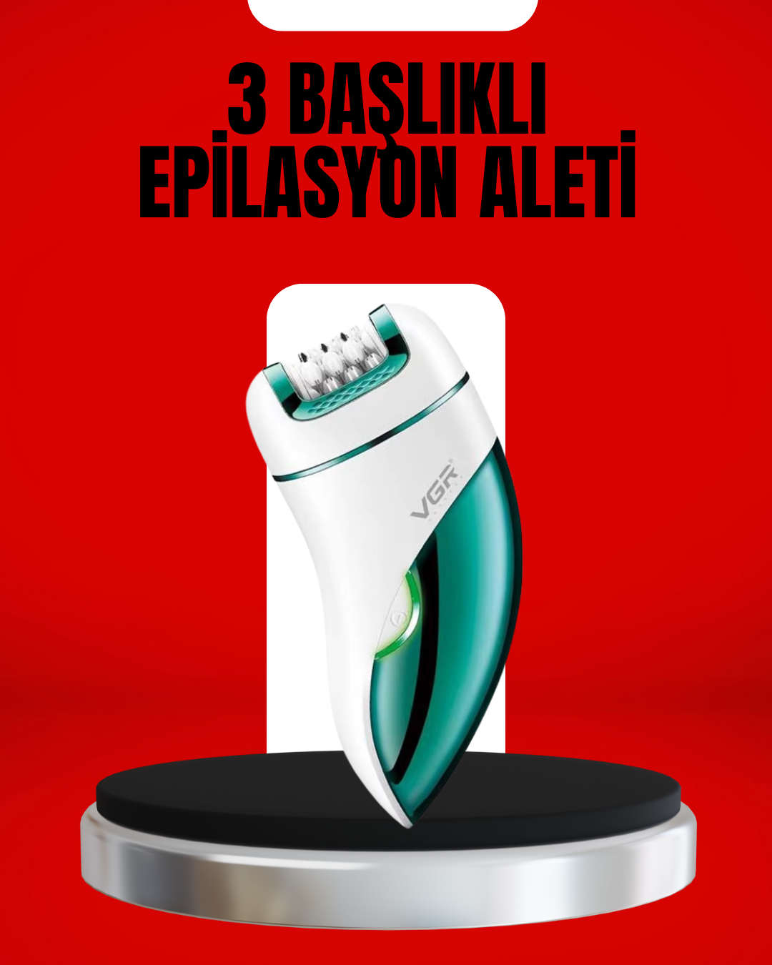 3'ü 1 Arada Epilatör Su Geçirmez Metal Başlıklı LED Işıklı 90 Dakika Şarjlı - Bayi Depom 3'ü 1 Arada Epilatör Su Geçirmez Metal Başlıklı LED Işıklı 90 Dakika Şarjlı - Bayi Depom