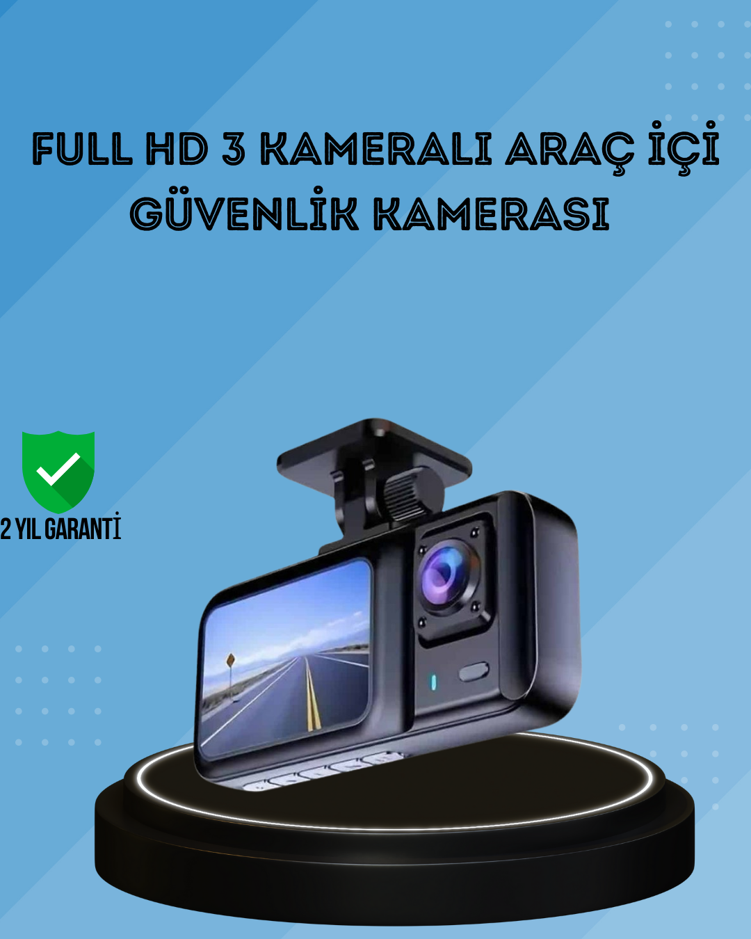360° Kapsama Sahip Full HD Araç Kamerası 3’lü Kayıt Gece Görüşlü DashCam - Bayi Depom 360° Kapsama Sahip Full HD Araç Kamerası 3’lü Kayıt Gece Görüşlü DashCam - Bayi Depom