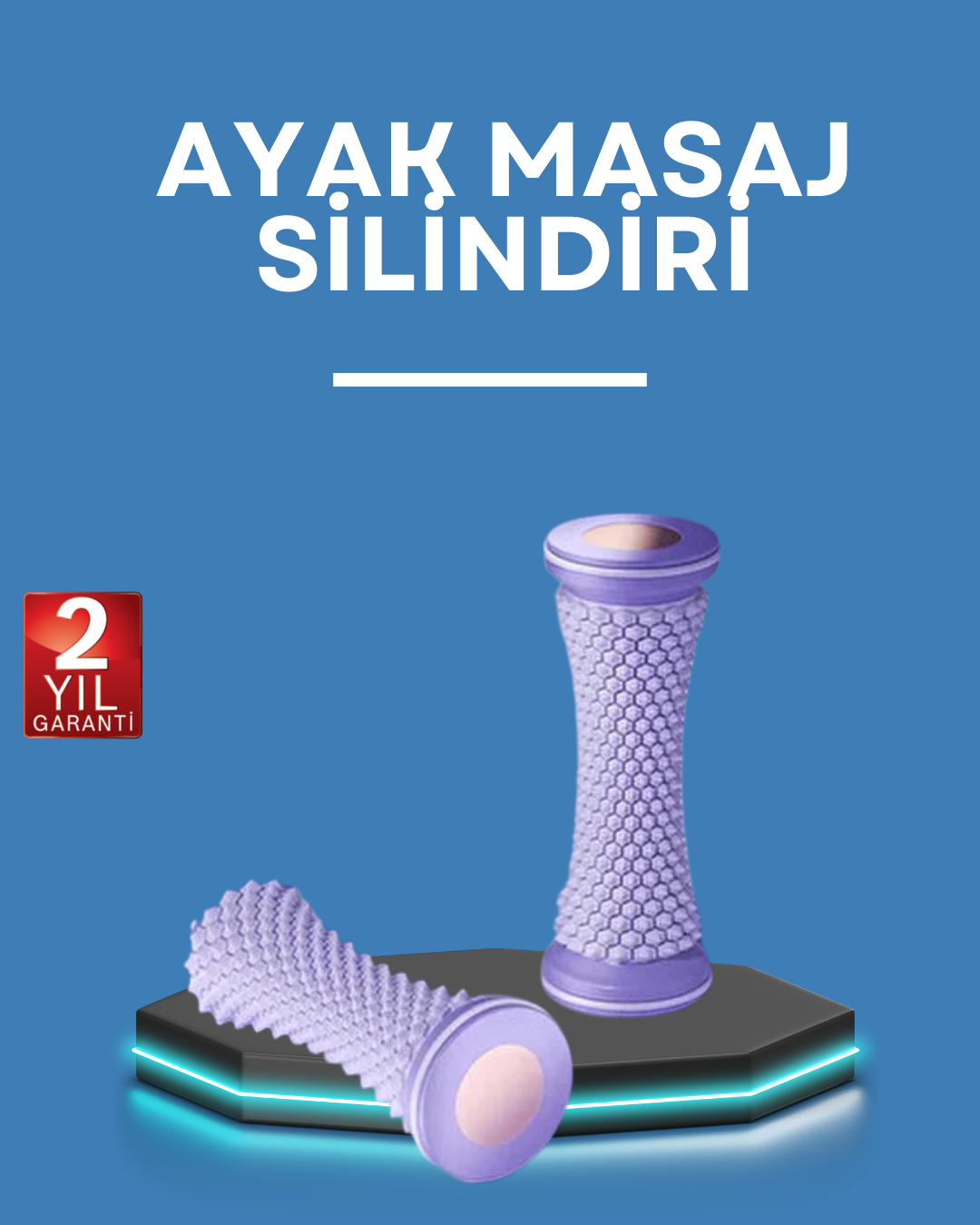 Ayak Masaj Rulosu Akupresur Silindir Kas Gevşetici Taşınabilir - Bayi Depom