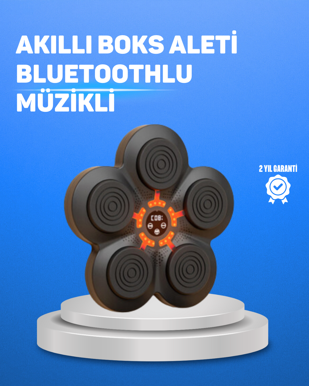 Müzikli Boks Duvar Paneli Akıllı Işık Sistemli Refleks ve Kondisyon Aleti - Bayi Depom Müzikli Boks Duvar Paneli Akıllı Işık Sistemli Refleks ve Kondisyon Aleti - Bayi Depom