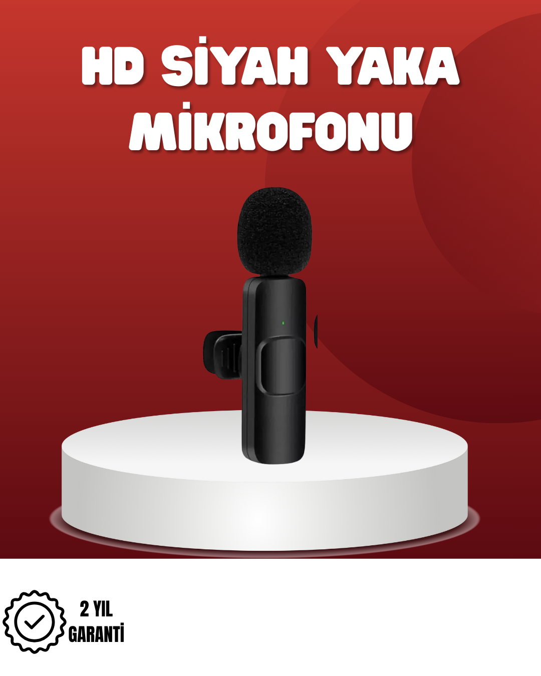 2’li Kablosuz Yaka Mikrofonu iPhone İçin Profesyonel Video Ses - Bayi Depom