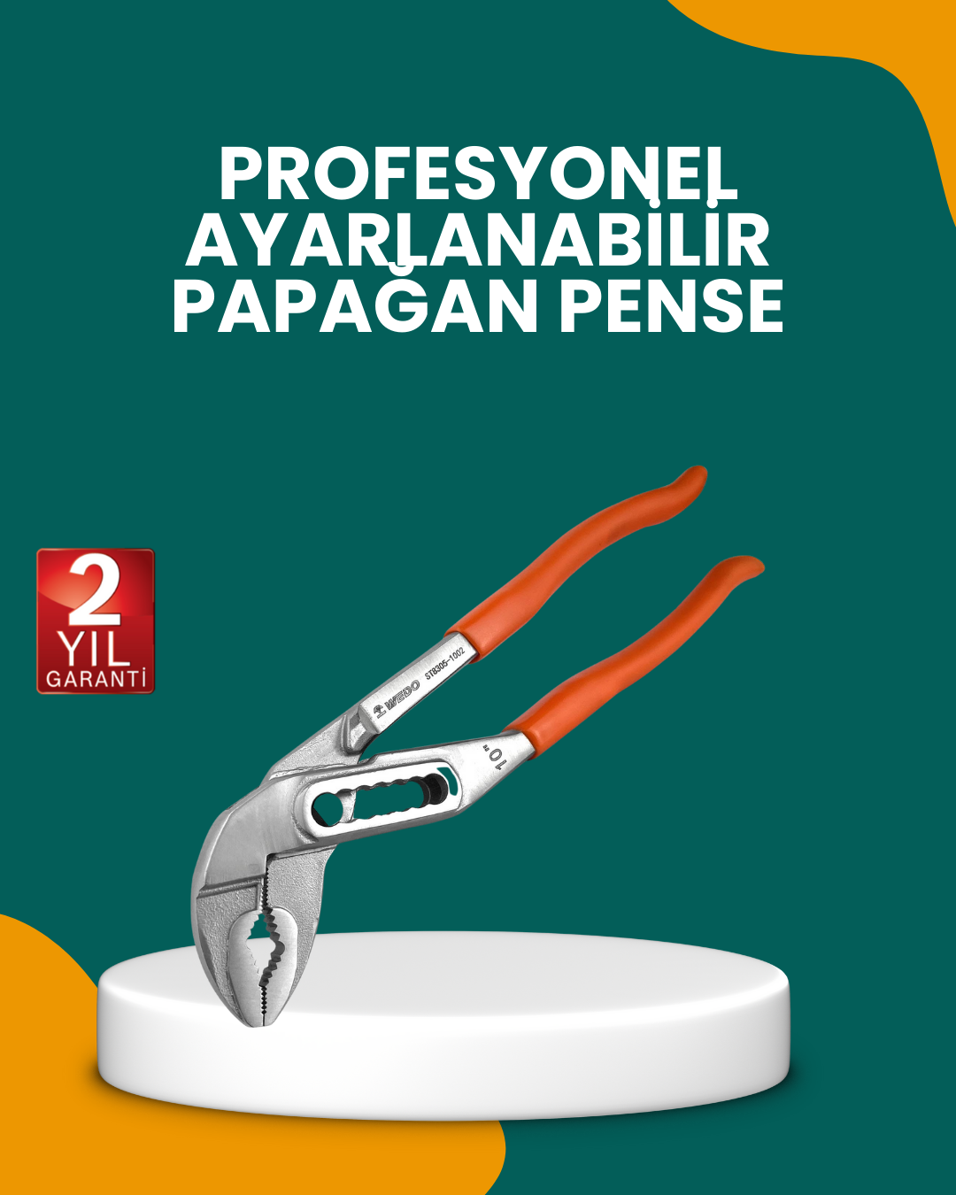 Çelik Alaşımlı Ayarlı Papağan Pense Yalıtımlı Sap - Bayi Depom