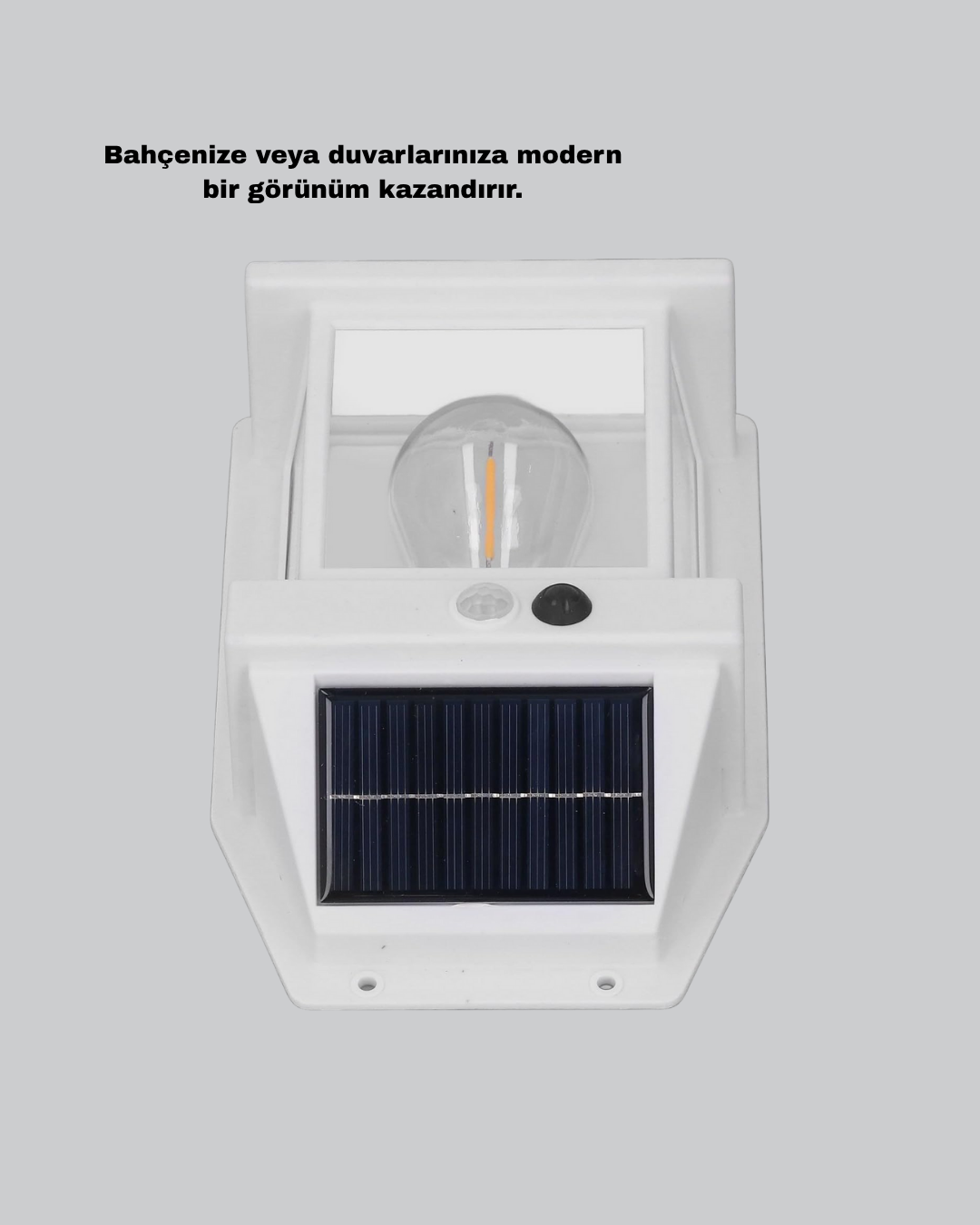 Güneş Enerjili Dış Mekan Sensörlü Duvar Lambası IP65 Su Geçirmez - Bayi Depom