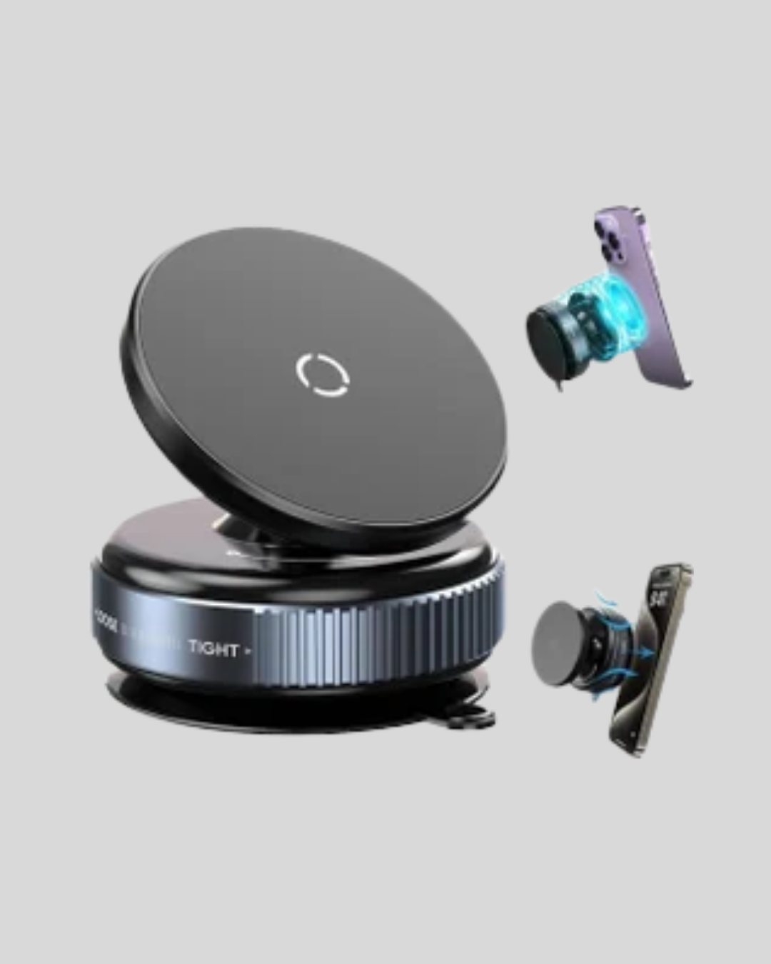Mıknatıslı Araç Telefon Tutucu Vakum Teknolojili 360° Ayarlanabilir - Bayi Depom