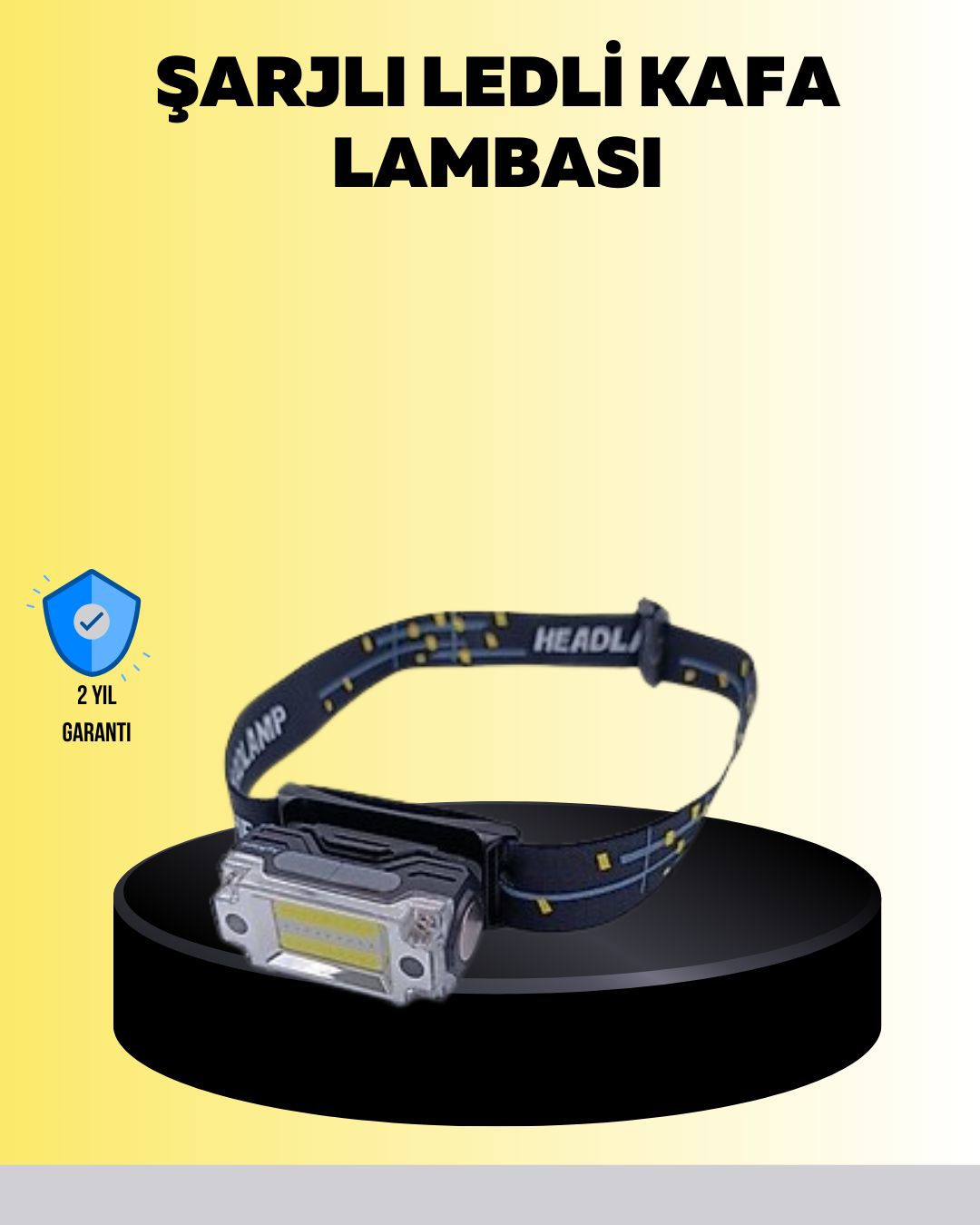 Kafa Lambası Led Fener Pratik Taşınabilir Ayarlanabilir USB Şarjlı - Bayi Depom