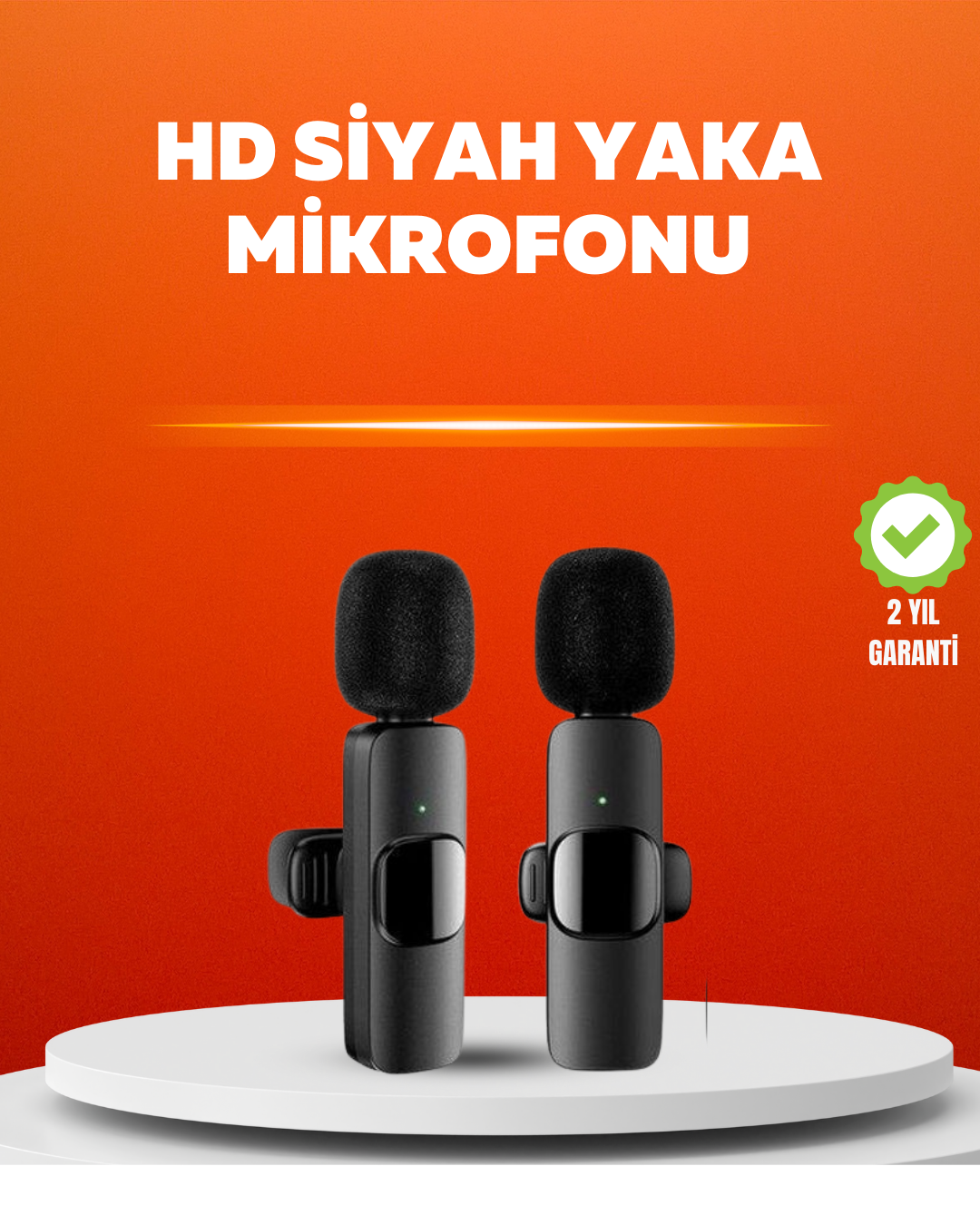 Çift Mikrofonlu Kablosuz Kayıt Seti iPhone Uyumlu Mini Mikrofon - Bayi Depom