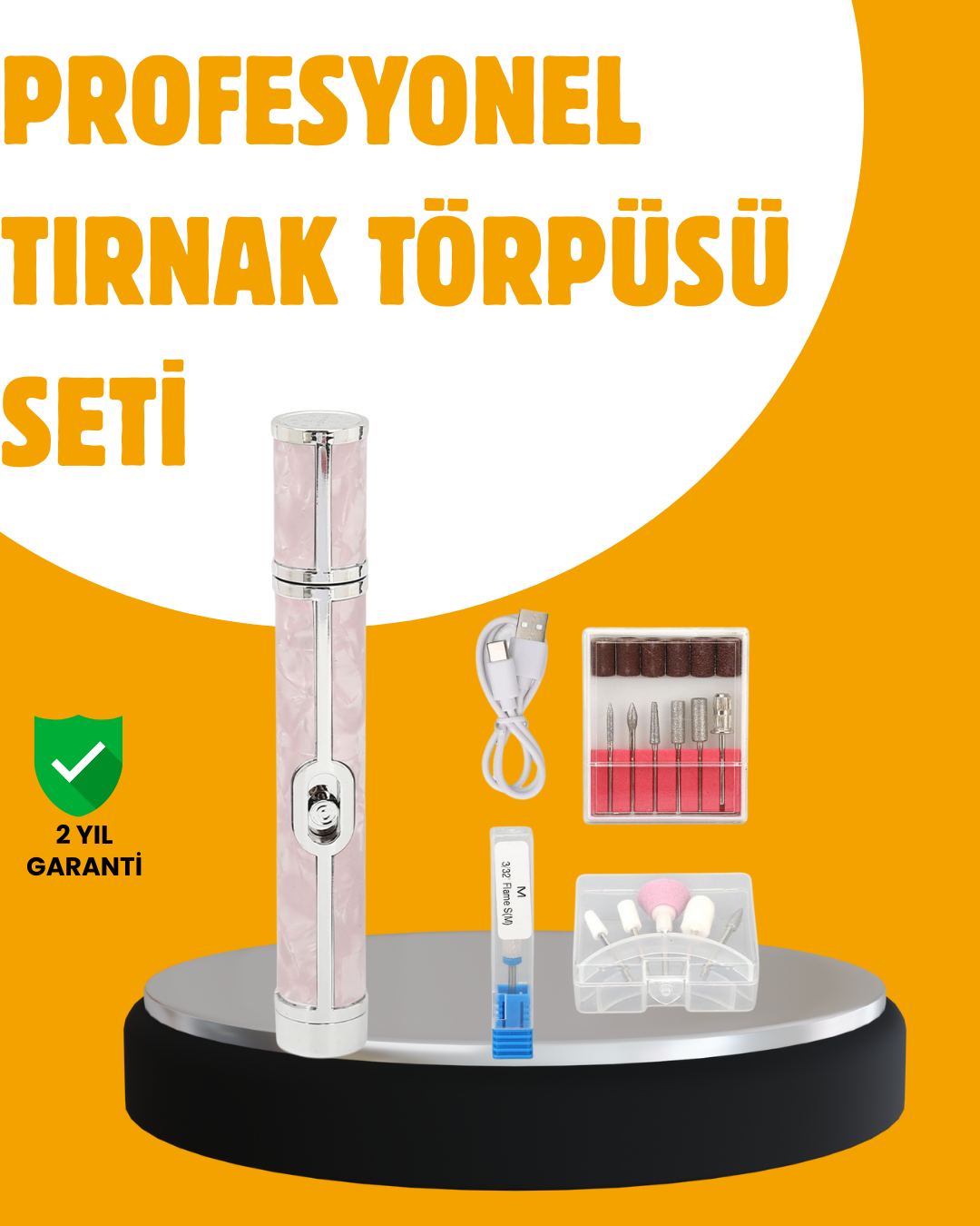 Ergonomik Saplı 20.000 RPM Hız Kontrollü Manikür Pedikür Makinesi - Bayi Depom