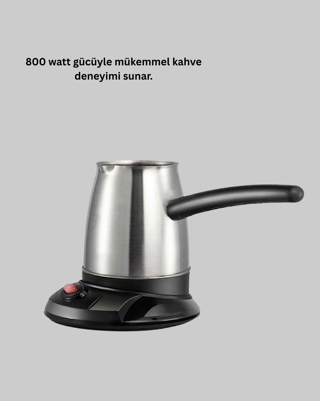 800W Paslanmaz Elektrikli Cezve Gizli Rezistans ve Ergonomik Kulp - Bayi Depom 800W Paslanmaz Elektrikli Cezve Gizli Rezistans ve Ergonomik Kulp - Bayi Depom