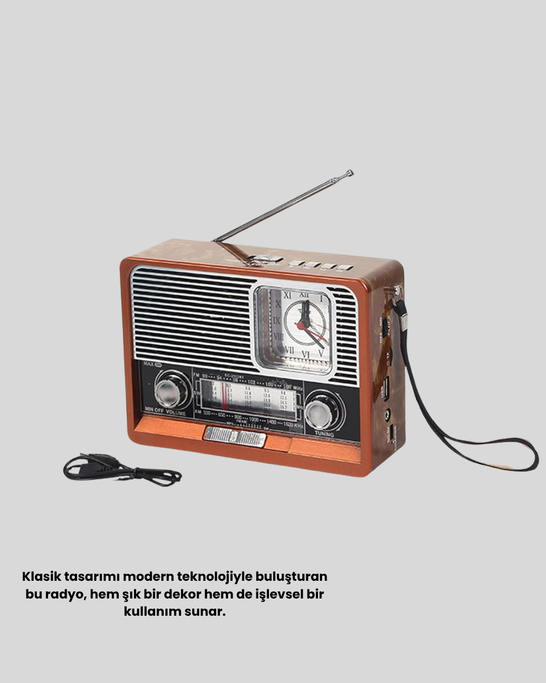 Nostaljik Radyo – Şık Dekoratif Tasarım ve Güvenli 2 Yıl Garanti - Bayi Depom