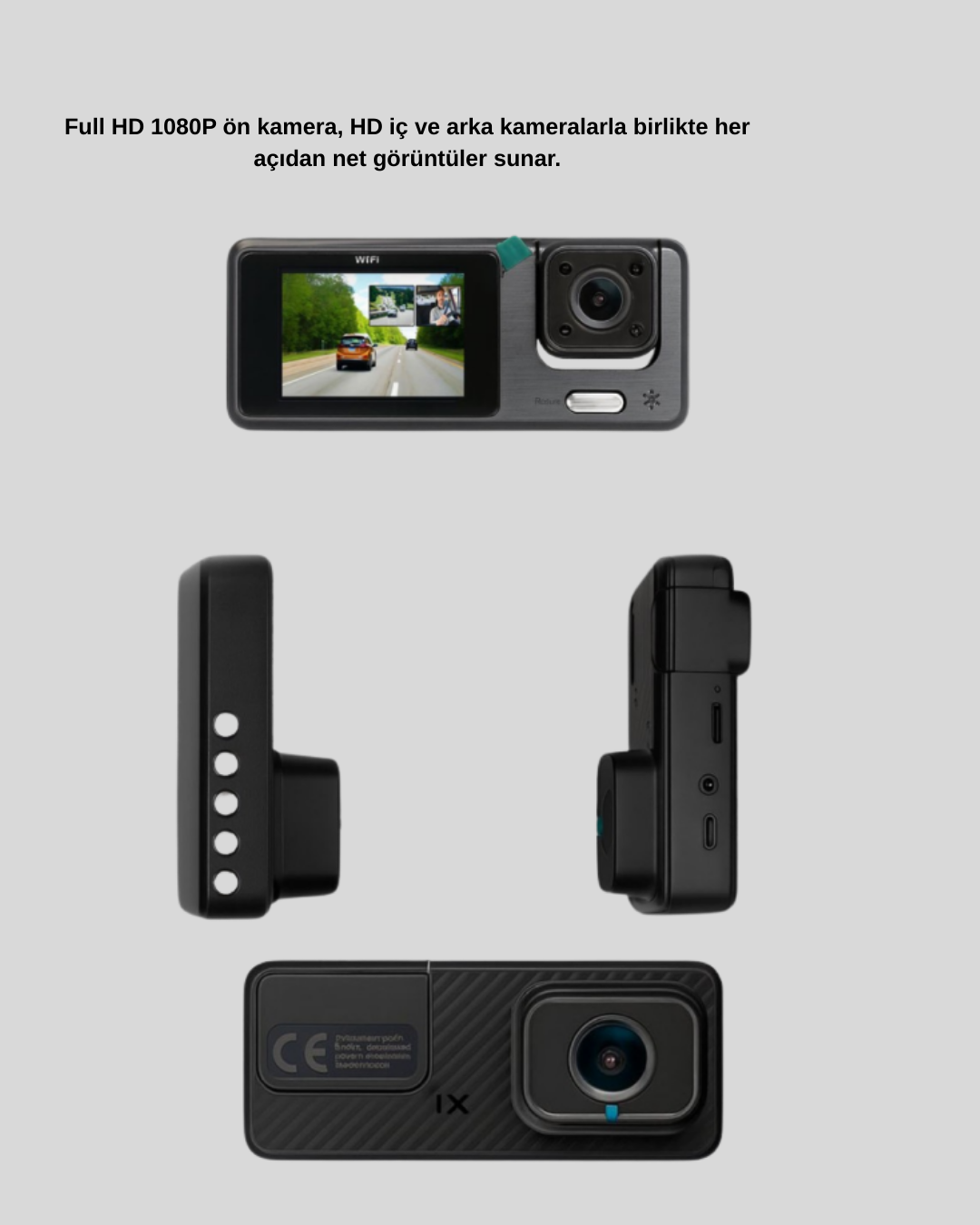 3 Kameralı Araç DVR 1080P Ön + HD Arka + İç Kamera Döngü Kayıt 2’’ Ekran - Bayi Depom 3 Kameralı Araç DVR 1080P Ön + HD Arka + İç Kamera Döngü Kayıt 2’’ Ekran - Bayi Depom