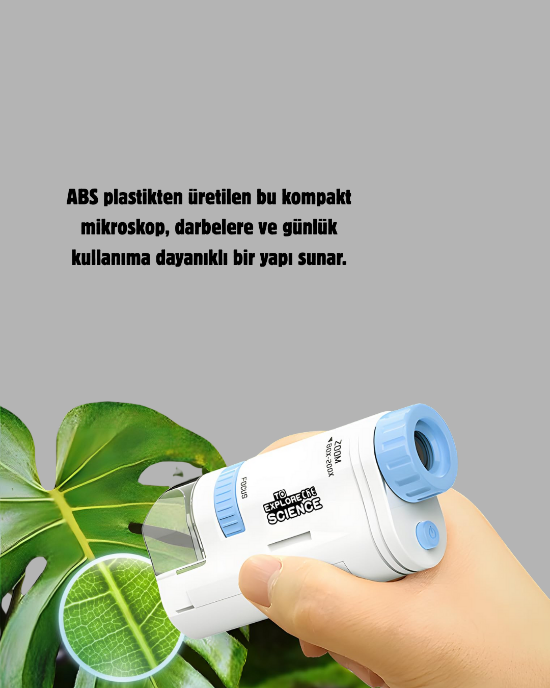 Taşınabilir Eğitim Mikroskobu 80X–200X LED Işıklı ve Darbeye Dayanıklı - Bayi Depom Taşınabilir Eğitim Mikroskobu 80X–200X LED Işıklı ve Darbeye Dayanıklı - Bayi Depom