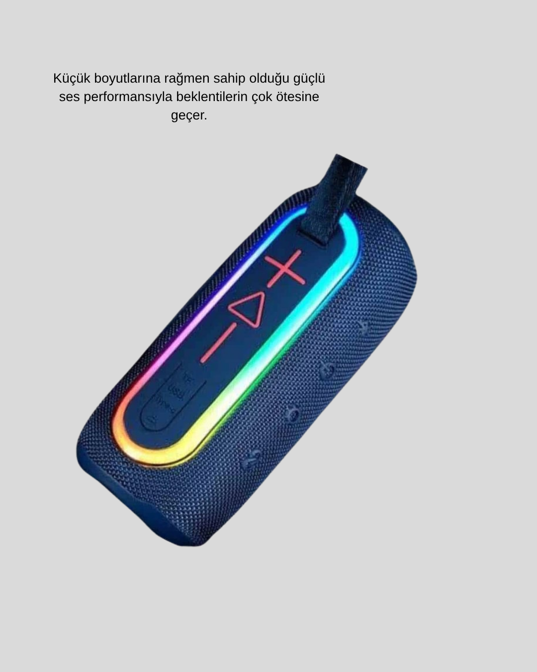 Mavi Taşınabilir Bluetooth Hoparlör Kompakt Tasarım ve Güçlü Ses - Bayi Depom