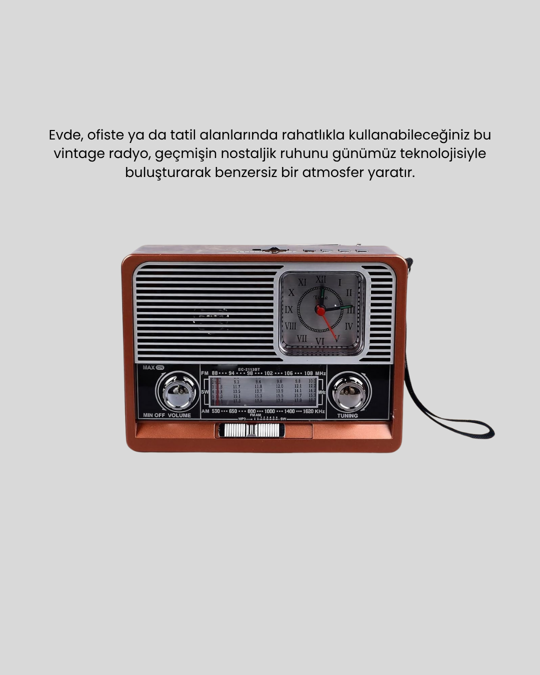 Nostaljik Radyo – Şık Dekoratif Tasarım ve Güvenli 2 Yıl Garanti - Bayi Depom