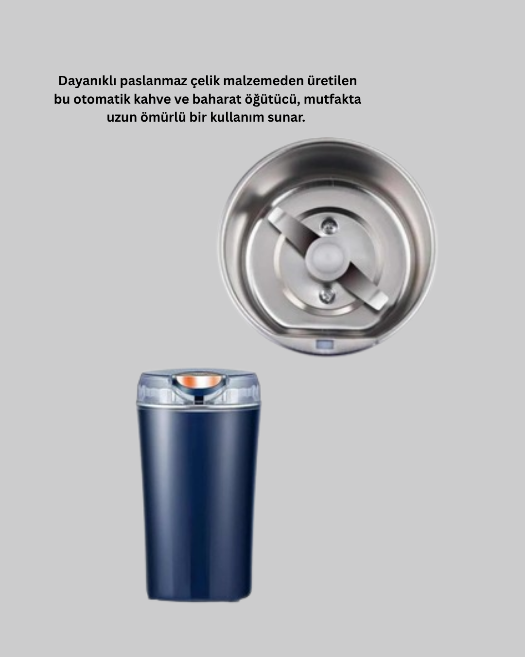 Paslanmaz Çelik Otomatik Öğütücü Kolay Temizlenebilir Yedek Bıçaklı - Bayi Depom Paslanmaz Çelik Otomatik Öğütücü Kolay Temizlenebilir Yedek Bıçaklı - Bayi Depom