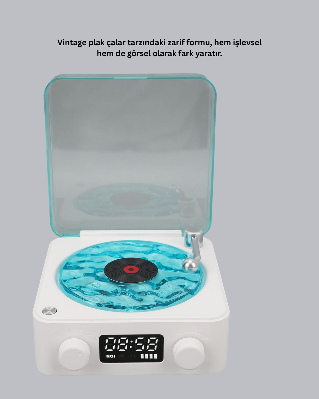 3-ü-1 Gece Işığı Bluetooth Hoparlör Dijital Saat Vintage Plak Çalar Tasarımlı - Bayi Depom 3-ü-1 Gece Işığı Bluetooth Hoparlör Dijital Saat Vintage Plak Çalar Tasarımlı - Bayi Depom