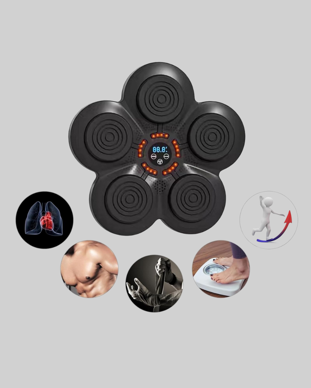 Akıllı Müzikli Boks Makinesi Bluetooth Bağlantılı Işıklı Hedefli Fitness Aleti - Bayi Depom Akıllı Müzikli Boks Makinesi Bluetooth Bağlantılı Işıklı Hedefli Fitness Aleti - Bayi Depom