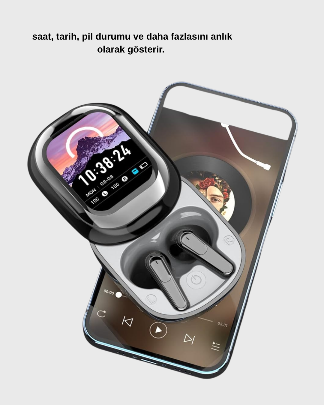 Bluetooth 5.4 Kulaklık – Gürültü Engelleme ve Akıllı Ekranlı Şarj Kutusu - Bayi Depom Bluetooth 5.4 Kulaklık – Gürültü Engelleme ve Akıllı Ekranlı Şarj Kutusu - Bayi Depom