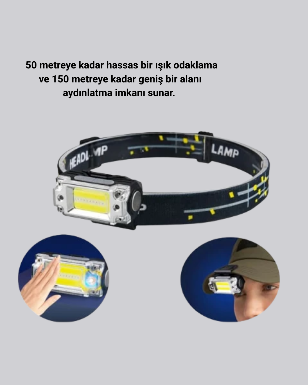 Şarj Edilebilir LED KAFA Feneri 215 Lümen XPE COB Güçlü Aydınlatma - Bayi Depom Şarj Edilebilir LED KAFA Feneri 215 Lümen XPE COB Güçlü Aydınlatma - Bayi Depom