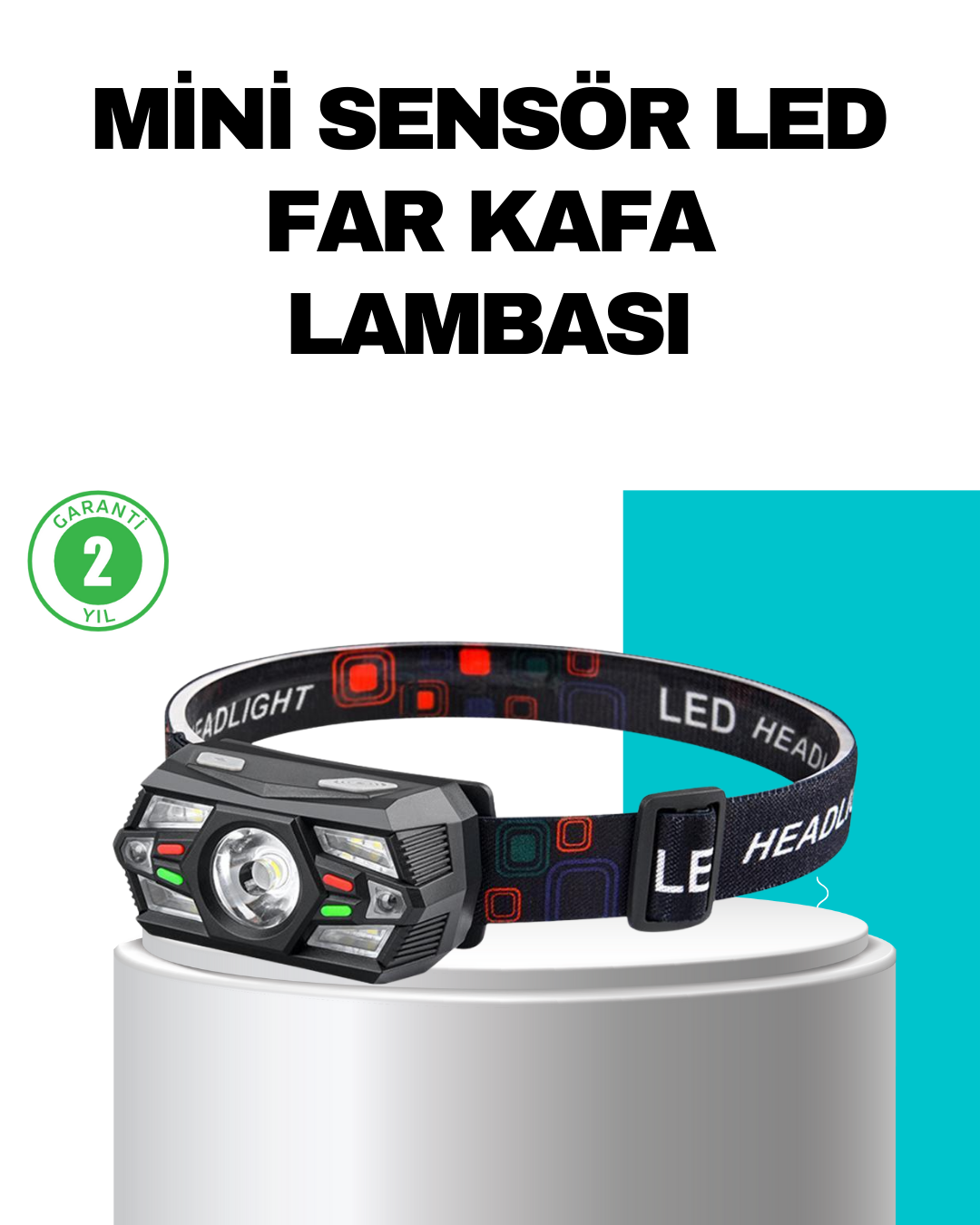 Hareket Sensörlü Şarjlı LED Far Suya Dayanıklı Çok Modlu - Bayi Depom