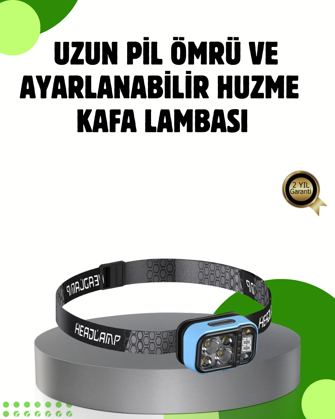 53 Modlu Süper Parlak LED Kafa Lambası Type C Şarjlı Güç Göstergeli - Bayi Depom